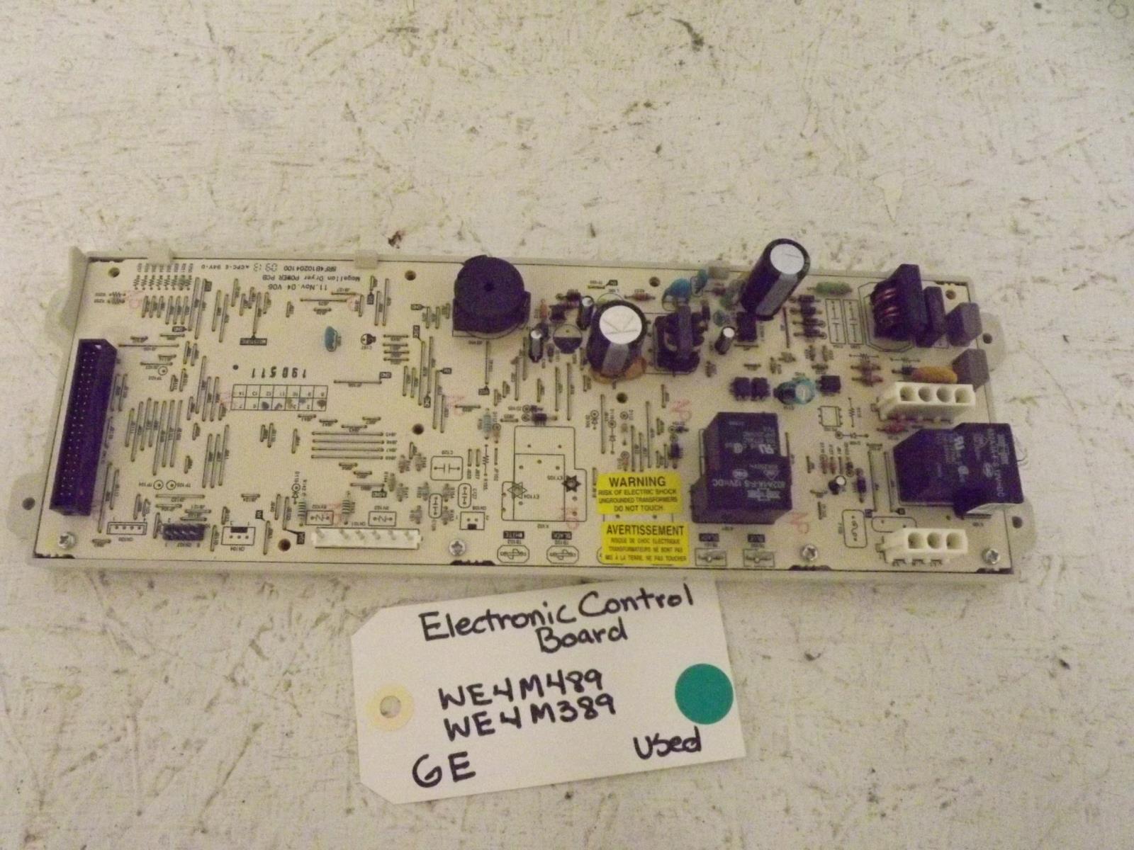 GE Dryer WE4M489 WE4M389 Electronic Control Board Used GE Dryer WE4M489 WE4M389 Electronic Control Board Used